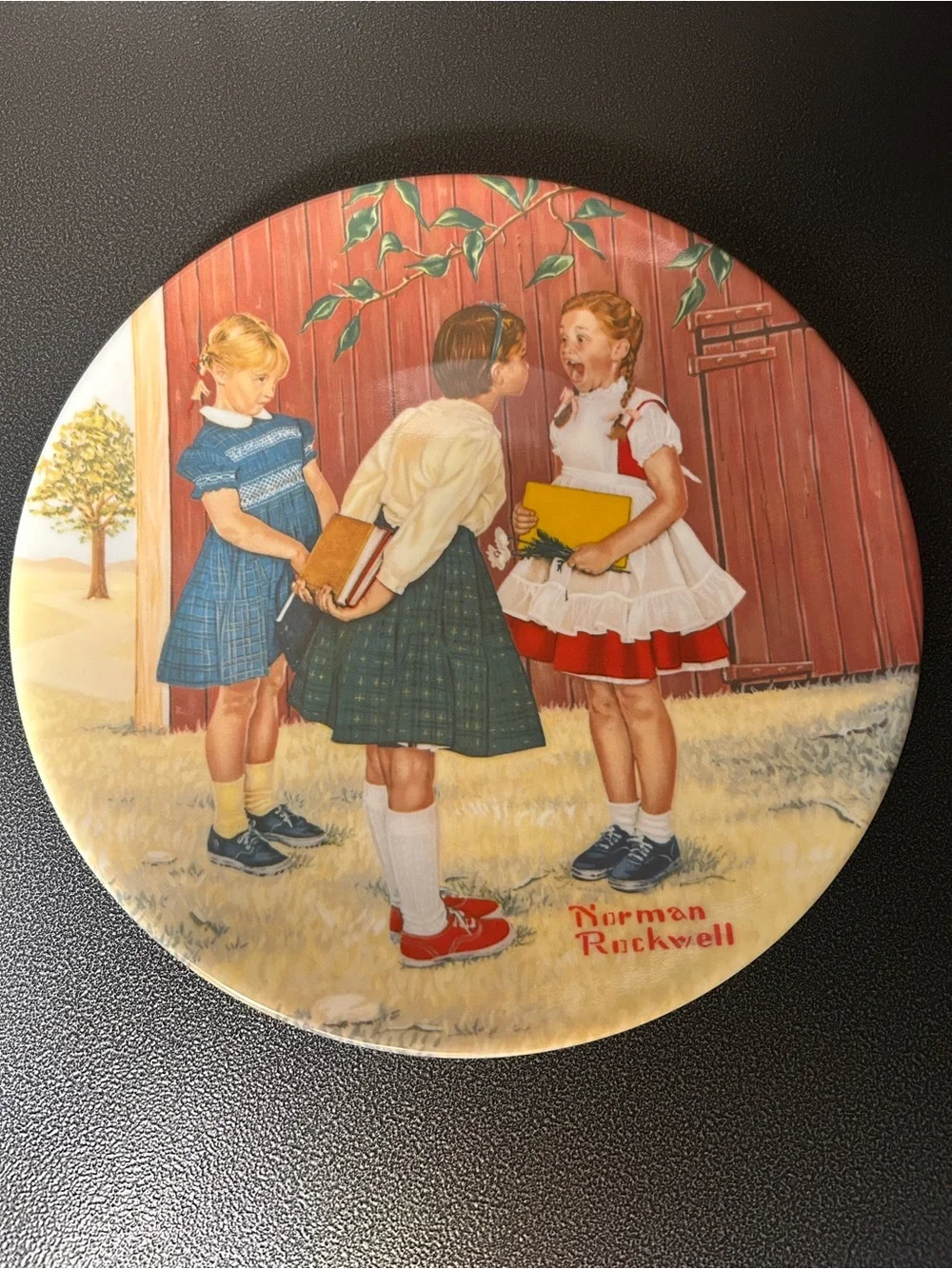 Vintage 1978 Missing Tooth Gorham Norman Rockwell Collectible Plate with COA